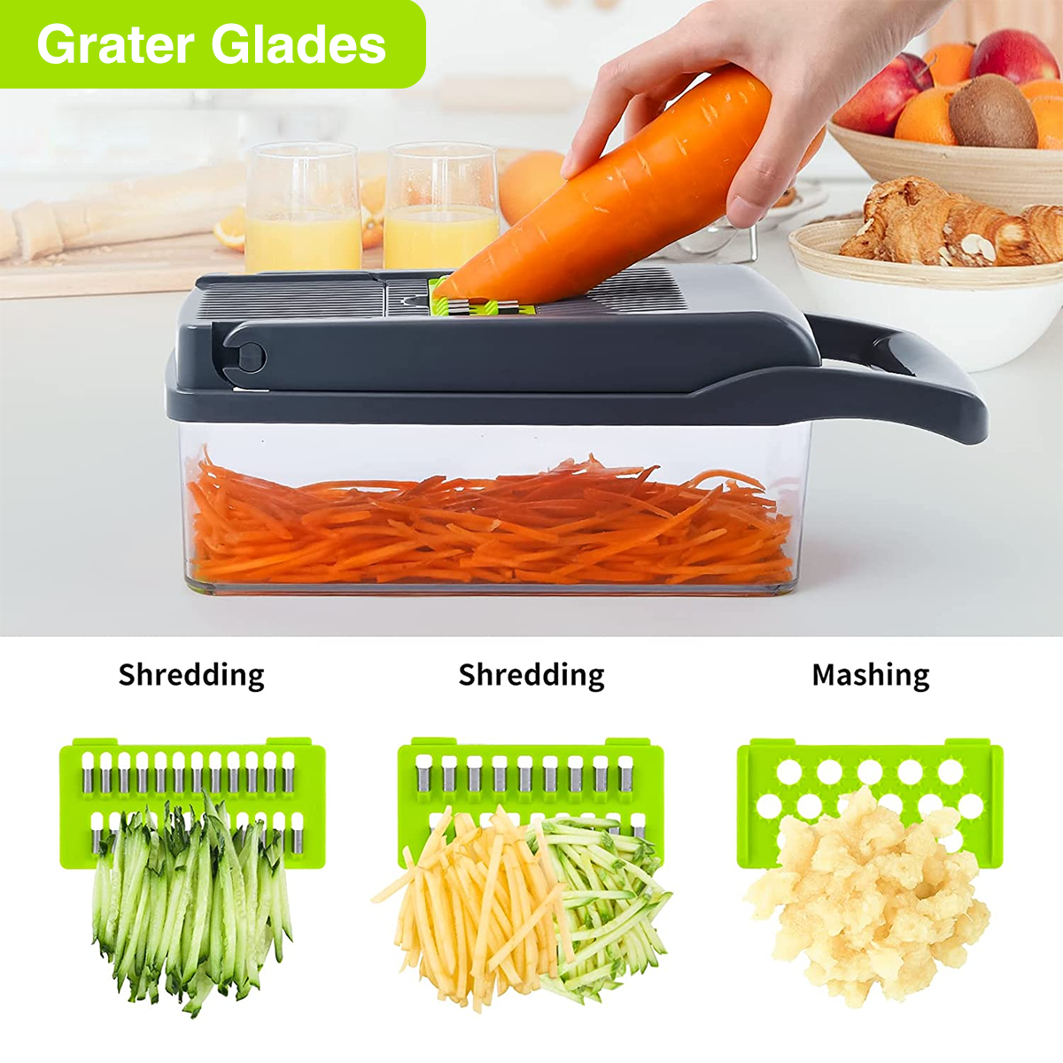 Safe Mandoline Slicer Upright Vegetable Chopper Potato Cutter, Julienne  Food Dicer Thickness Adjuster for Kitchen Fast Meal Prep