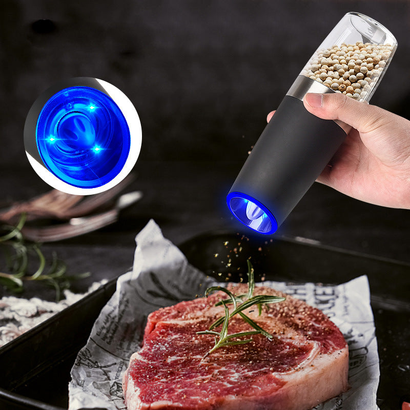 Automatic Gravity Electric Salt Pepper Grinder LED Set Adjustable